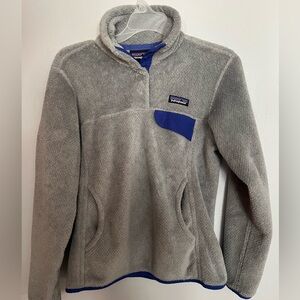 Patagonia fleece gray classic quarter snap sweater‎ Size S